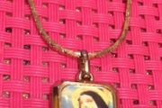 Gold Necklace Religious Pendant