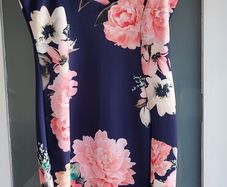 QUIZ navy floral bardot dress Sz 14UK - Rrp 55 (New)
