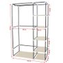 Canvas Folding Fabric Wardrobe 175 x 110 x 45 cm  - FREE DELIVERY NATIONWIDE Image 6