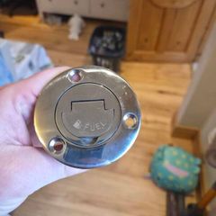 38mm Boat Deck Fuel Filler, Stainless Steel Marine Fuel Cap with Keyless Lock, Water Injection Port for Boats, Trucks, Caravans, Trailers (FUEL)