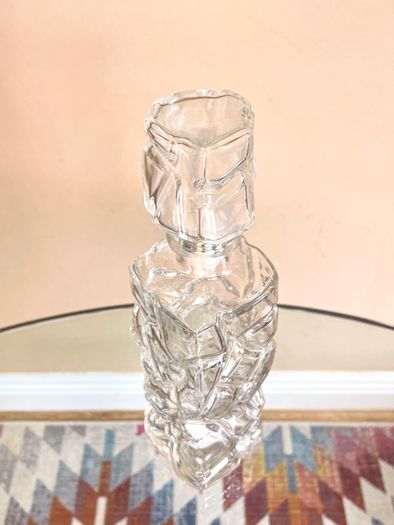 Vintage French Glass Decanter / Carafe, Mid Century, Whitefriars Style