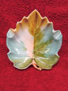 Vintage Leaf Ashtray / Dish. ( Hand Painted )