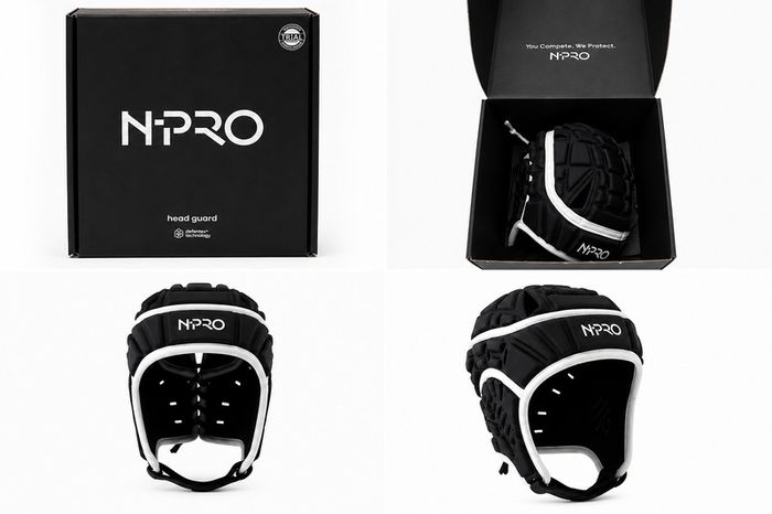 NEW N-Pro Rugby Head Guard - Large Junior - White