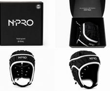 NEW N-Pro Rugby Head Guard - Large Junior - White