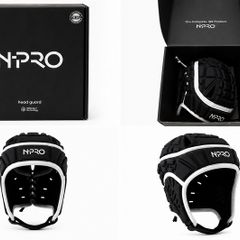 NEW N-Pro Rugby Head Guard - Large Junior - White