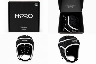 NEW N-Pro Rugby Head Guard - Large Junior - White