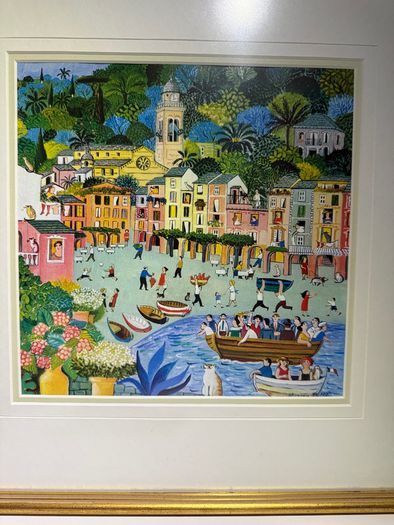 Alessandra Puppo - Portofino - Italian Folk Art - Framed Print