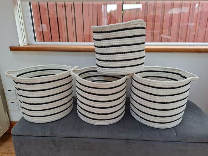 4  X stylish storage baskets
