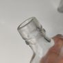 338 - Set of 2 Vintage Clear Glass Collectible Decorative Whiskey Flask Bottles Image 3