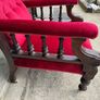 Antique Mahogany Framed Arm Chair Image 4