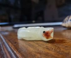 Hand-carved marble/alabaster turtle ashtray or ornament