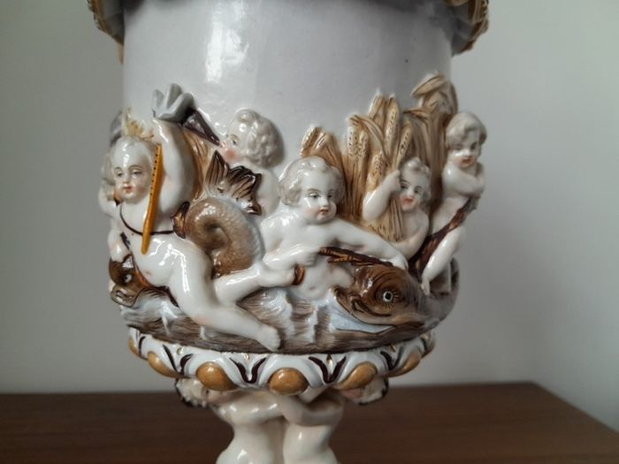 Vintage Capodimonte  Porcelain Ewer