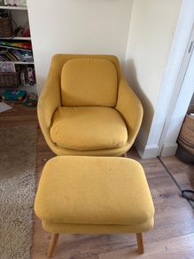 armchair and footstool