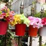 NEW SALE | 10 x Metal Iron Flower Pot Vase Hanging Balcony Garden Planter Home Decor Image 3