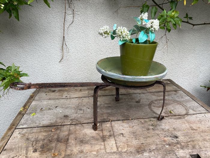 19 th Century Hand Forged wrought iron Fire Hearth Trivet