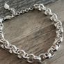 Silver Plated Rolo Bracelet Image 6