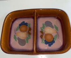 Denby vintage Orchard Pattern divided dish