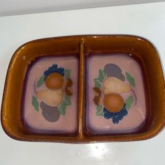 Denby vintage Orchard Pattern divided dish