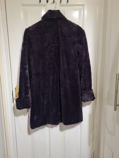 Dennis Basso faux fur purple coat