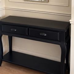 black console table