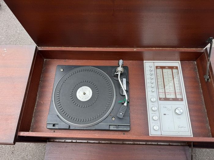 Vintage Record Player Cabinet