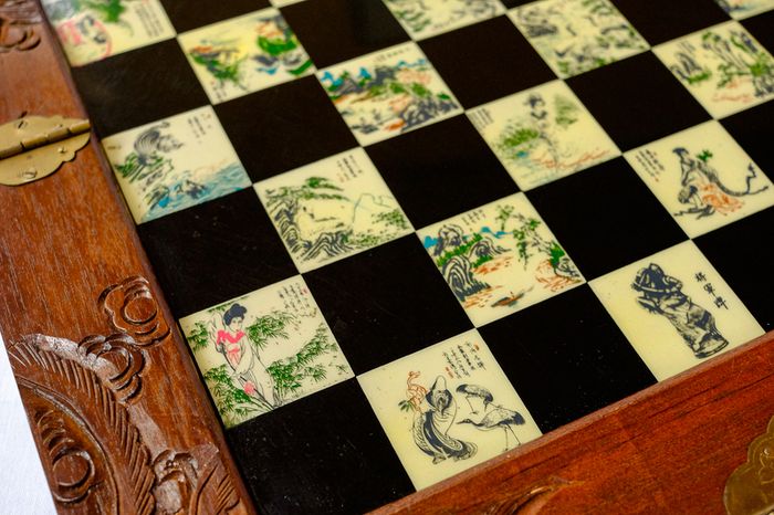 Vintage Japanese Chess Set