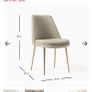 West Elm marble dining table and chairs Image 4