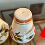 Vintage Set Hand Painted Ceramic Salt & Pepper Shakers Mid Century Image 3