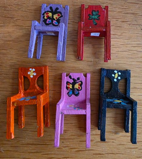 Dolls house furniture for nursery, cradles, highchairs and more