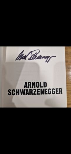 Arnold Schwarzenegger Signed Book and display
