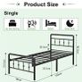 3ft Single Bed Frame with Victorian Headboard and Footboard Image 2