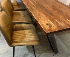 Wooden Dining Table with Bench and Chairs for Sale