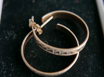 Half hoops 9ct Yellow Gold Stud earrings 3,2g