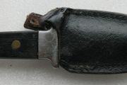 Vintage Stainless  Boot Dagger Knife Fixed Blade heavy Handle &amp; Sheath