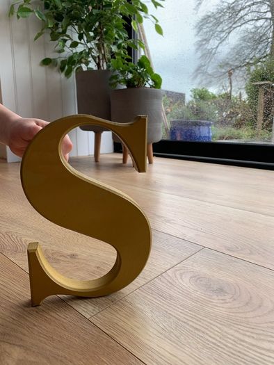 Vintage pub sign, gold painted & hand made