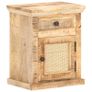 Bed Cabinet 40x30x50 cm Solid Mango Wood and Natural Cane Image 3