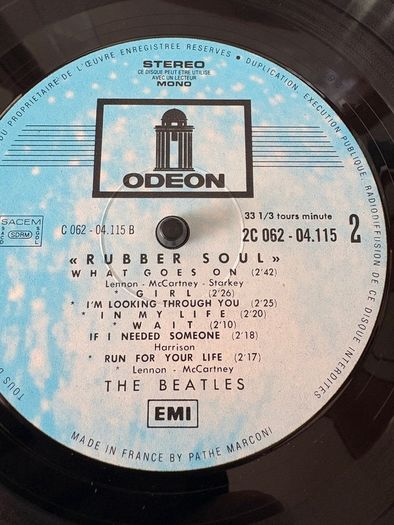 The Beatles  - Rubber Soul (France 1972)