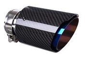 Car Exhaust Tip, carbon Fiber, Blued, 56-59mm