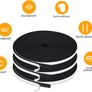Strong Adhesive Draft Excluder for Doors, Soundproof Closed Cell Foam Draught Excluder for Door Window AC Insulation, Waterproof Weatherstrip, Anti-Collision, Scratchproof, Total 15M Image 3