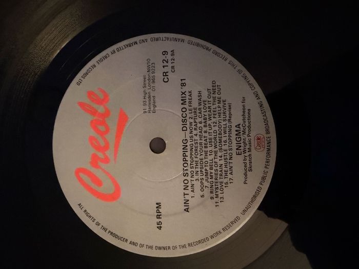 Enigma Aint No Stopping Disco Mix 81