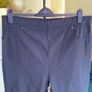 Ladies YOURS Curve Navy Blue Bengaline Stretch Cropped Pull on Trousers Image 5