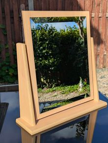 Large Bevelled Dressing Table Swing Mirror - 50 x 48cm