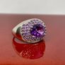 Silver ring with Amethyst Image 3