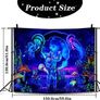 Glow in the Dark Tapestry, Trippy Tapestry Wall Tapestry Bedroom, UV Tapestry Wall Hanging, Aesthetic Tapestry Home Decorationfor Living Roombedroom 150 cm x 130 cm (FREE POSTAGE) Image 2