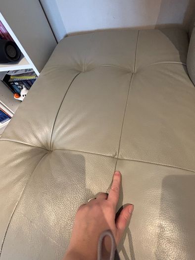 Italian leather corner sofa