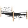 Bed Frame Black Metal 120x200 cm Image 3
