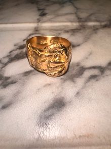 18ct Gold Buckle Ring - Size K
