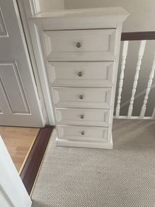 5 drawer tall boy chest of chest of drawers 211/2" x 43 "
