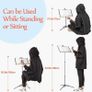 Sheet Music Stand Metal Portable with Carrying Bag, Music Book Clip, Portable Podium Stand, Laptop Stand Black Image 2