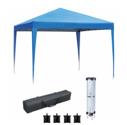 BRAND NEW Premium Pop Up Gazebo 3 x 3M 210D Polyester PU coated Waterproof Gazebos with 4 Sandbags& Carry Bag Foldable Shelter Garden Tent